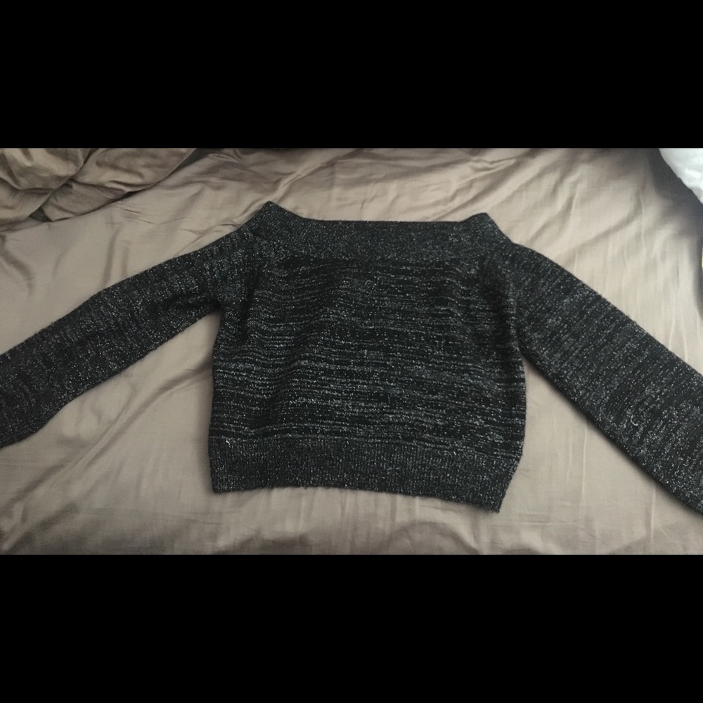 Black Off-shoulder Sweater